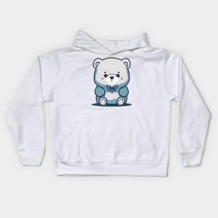 Kawaii Adorable Cartoon Polar Bear Design Kids Hoodie